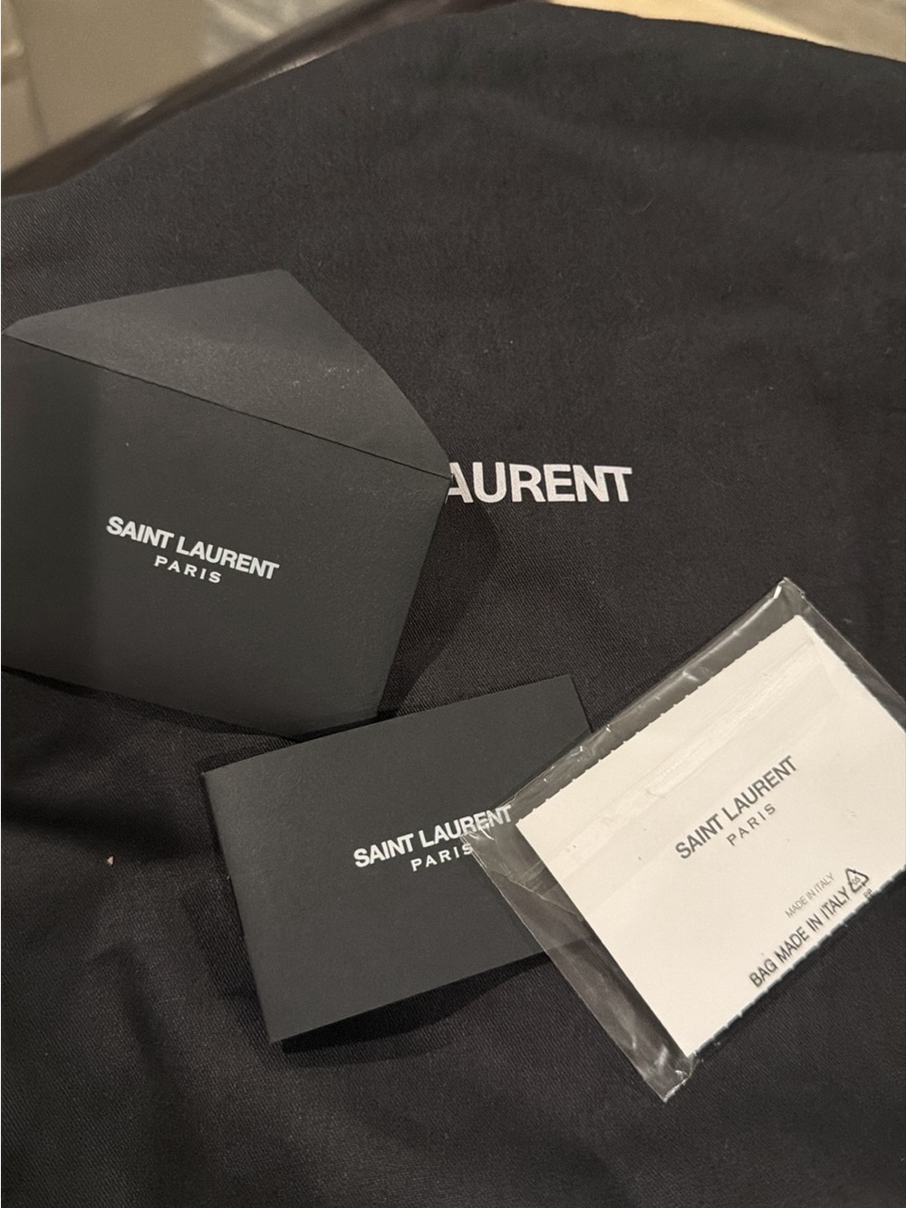 Saint Laurent Le5A7 Forest Green Shoulder Bag with Gold YSL - Picture 5 of 5